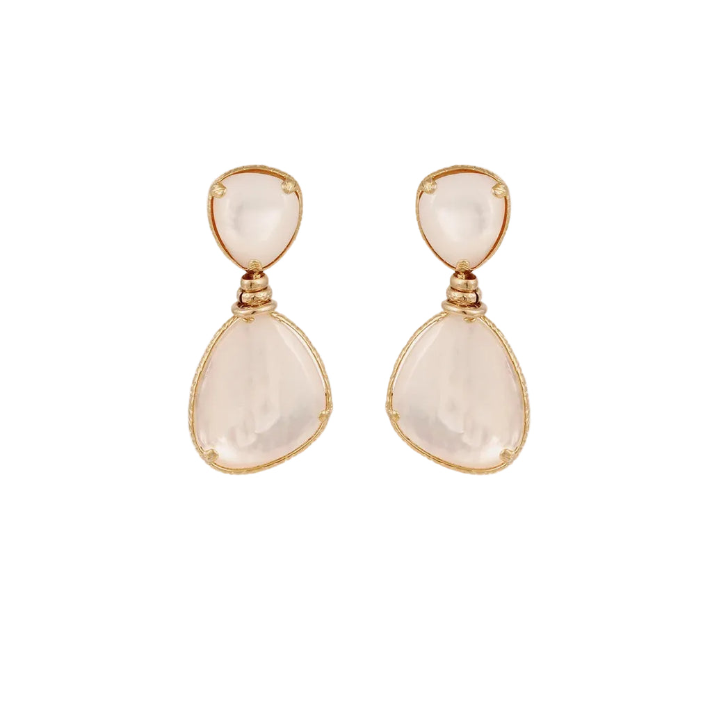 SILIA EARRINGS - WHITE MOTHER-OF-PEARL