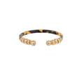 SARI ACETATE RHINESTONE BREACELET - TORTOISE