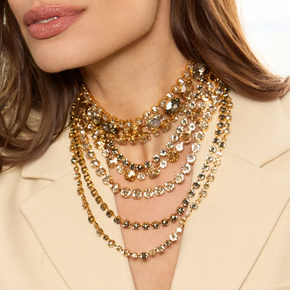 MINI KALLISTO NECKLACE GOLD-BLACK GOLDEN COMBO