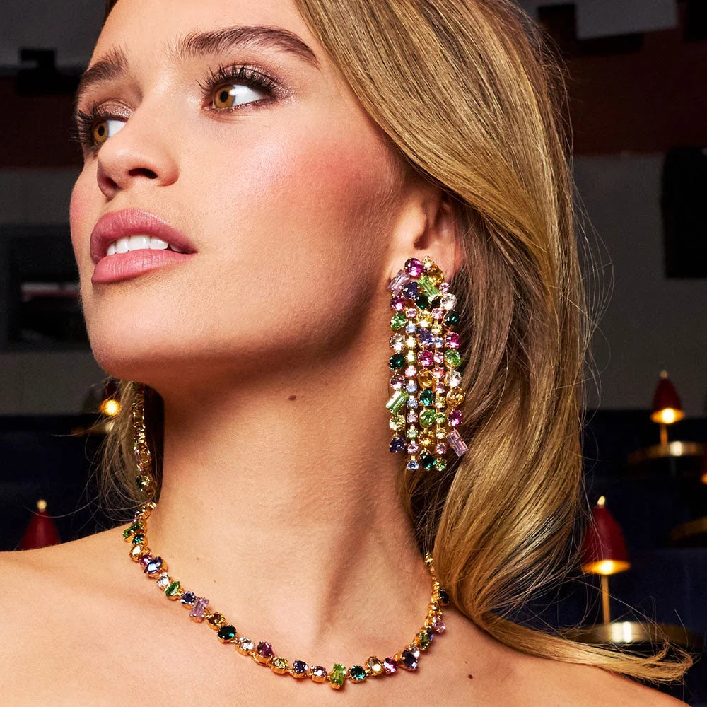 NOELLE STATEMENT EARRING GOLD-FESTIVE COMBO