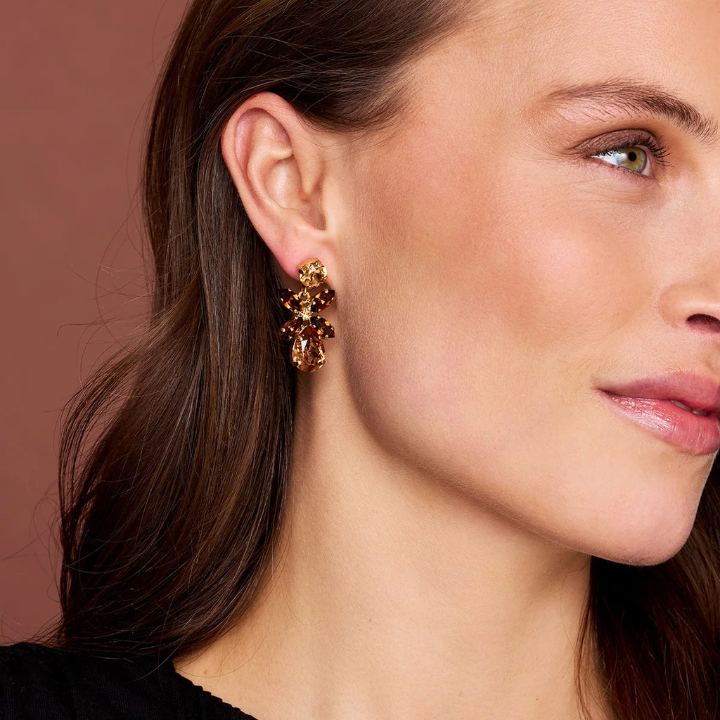 MINI DIONE EARRINGS GOLD - RECREATED TOPAZ COMBO