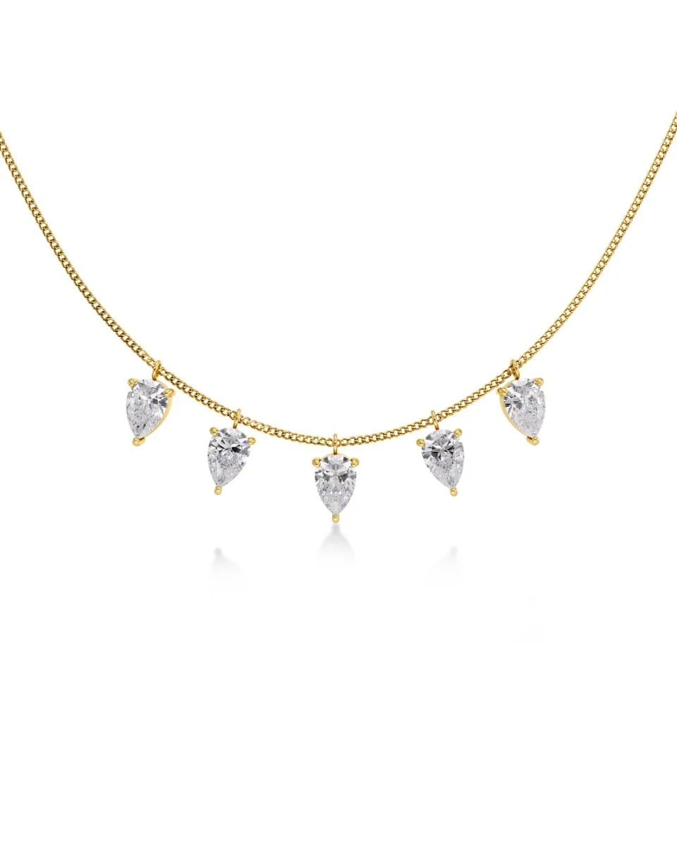 Arrow Necklace Multi Gold