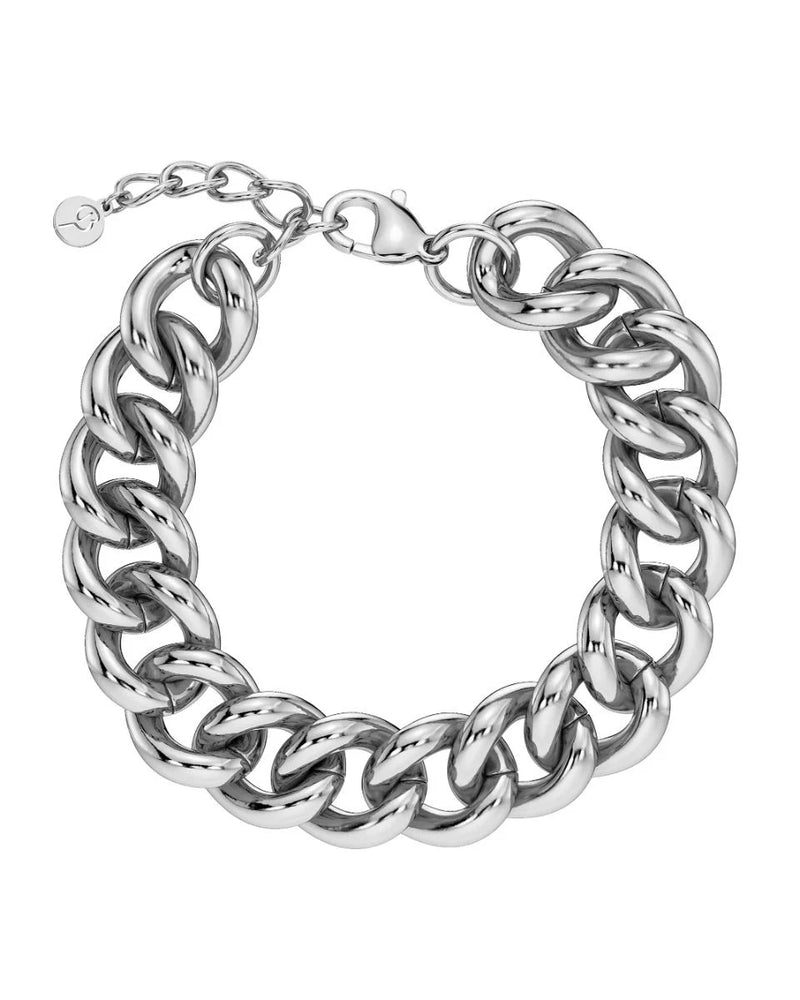 Bold Curb Chain Bracelet Silver