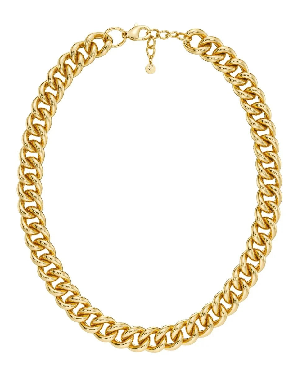 Bold Curb Chain Necklace Gold