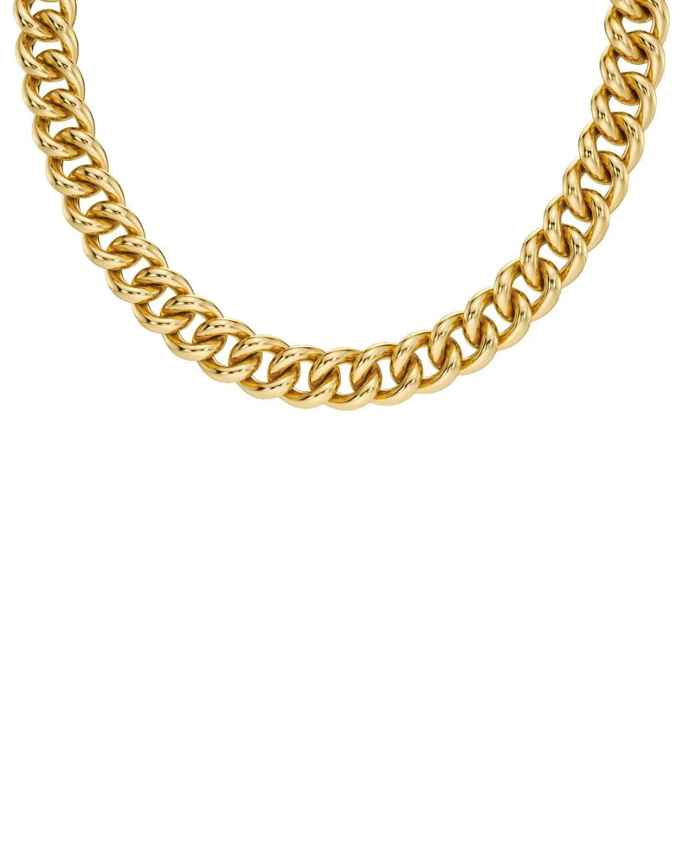 Bold Curb Chain Necklace Gold
