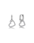 Eternal Heart Earrings Silver