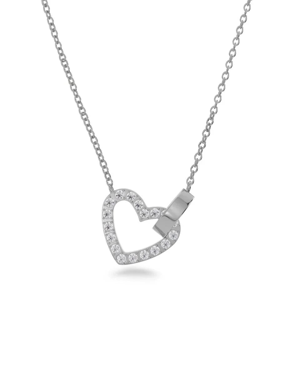 Eternal Heart Necklace Silver