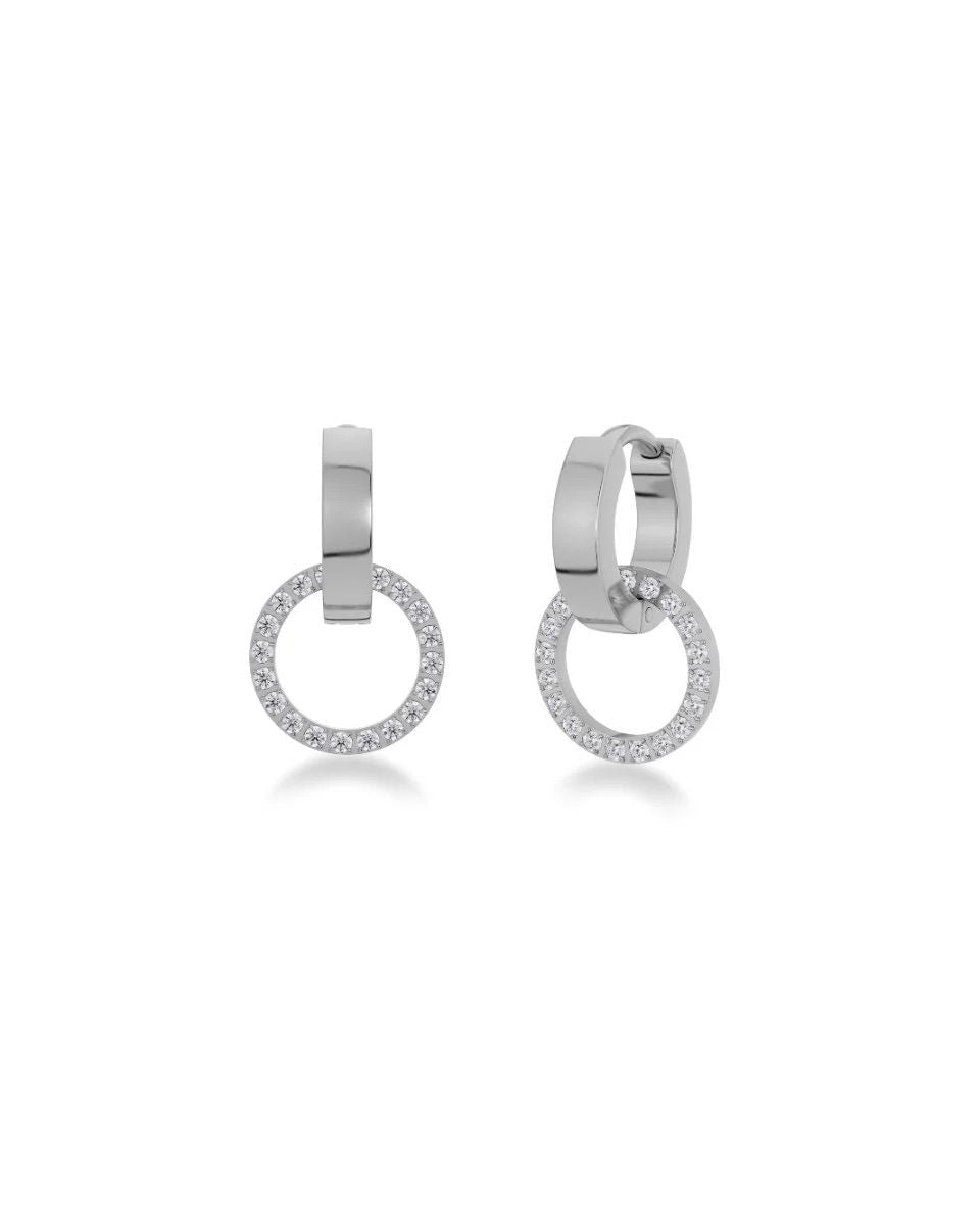 Eternal Orbit Earrings Silver