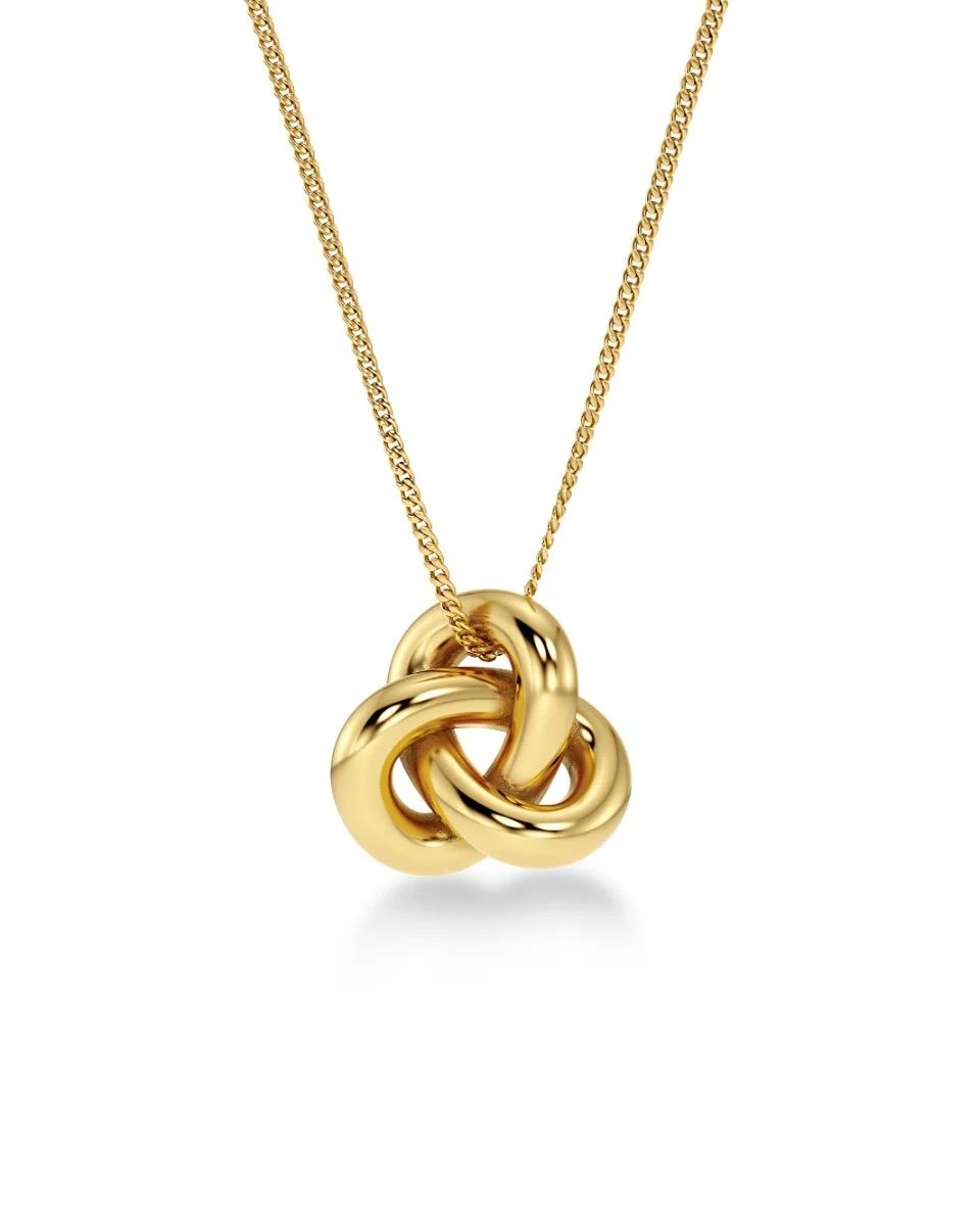 Infinity Knot Necklace L Gold