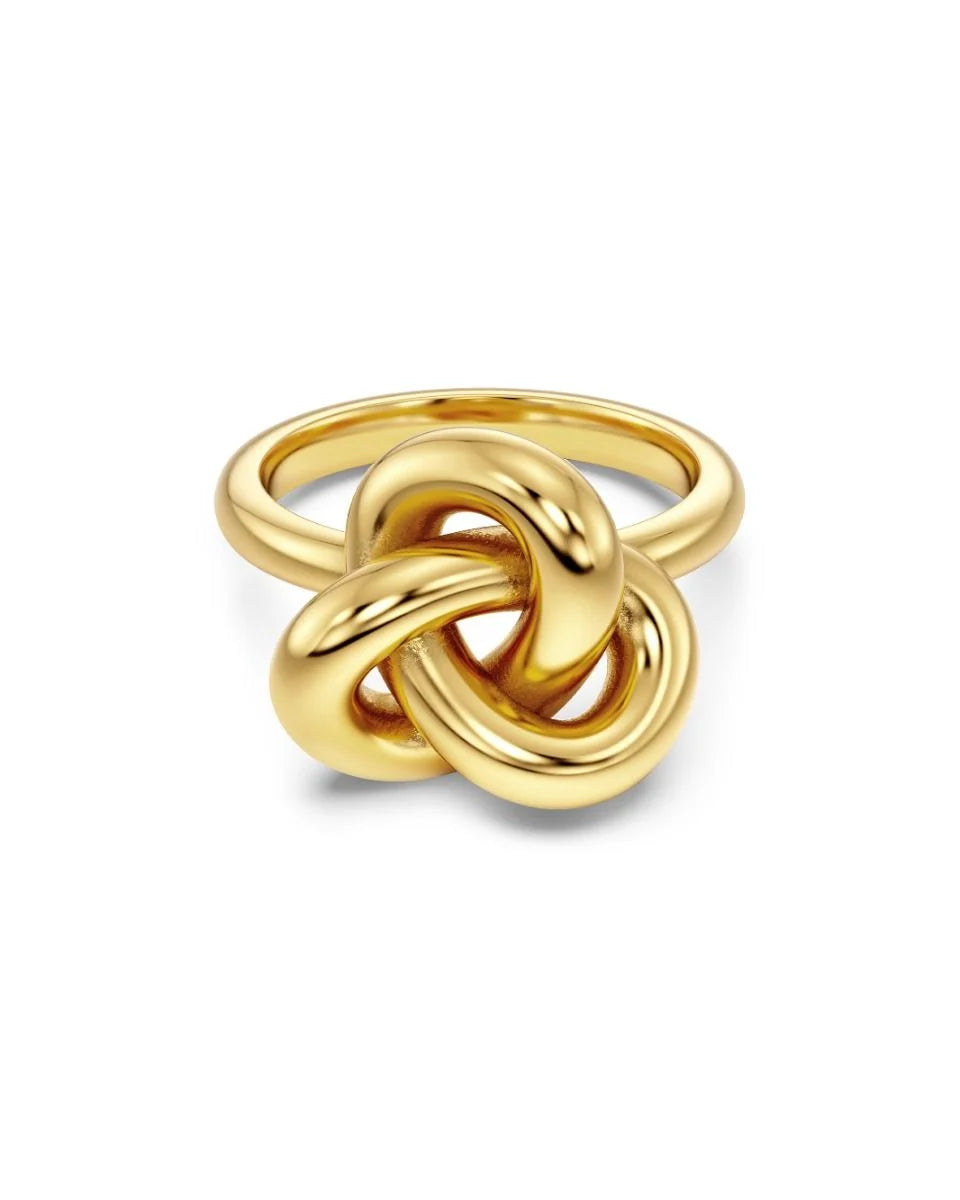 Infinity Knot Ring L Gold
