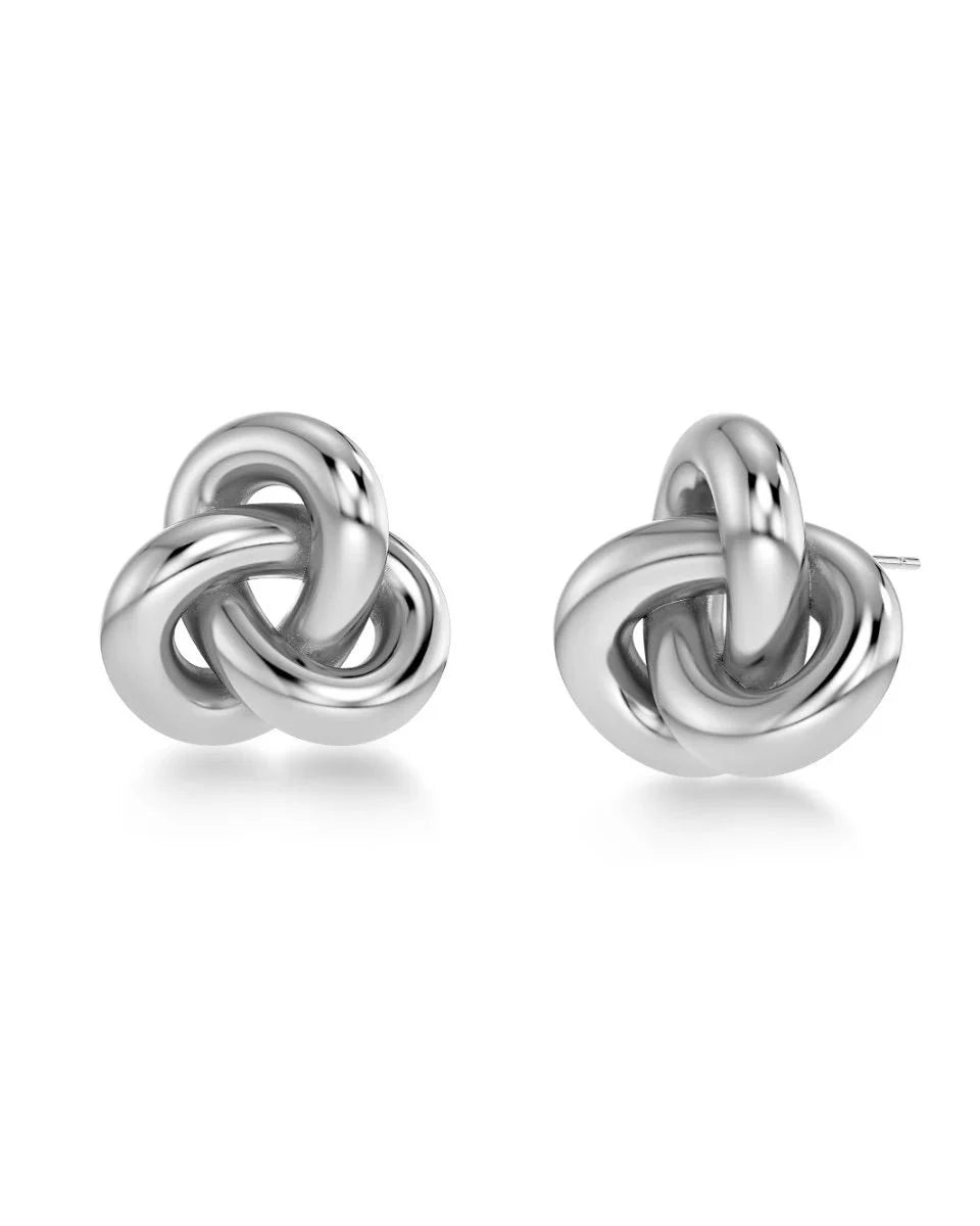 Infinity Knot Studs L Silver