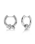 Novel Knot Hoops L Silver