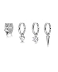 Peak Hoops One Heart Silver