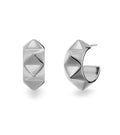 Peak Rivet Creoles Silver