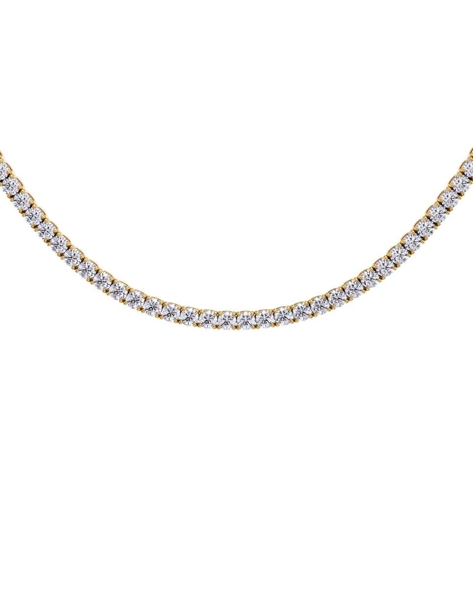 Tennis Necklace Gold