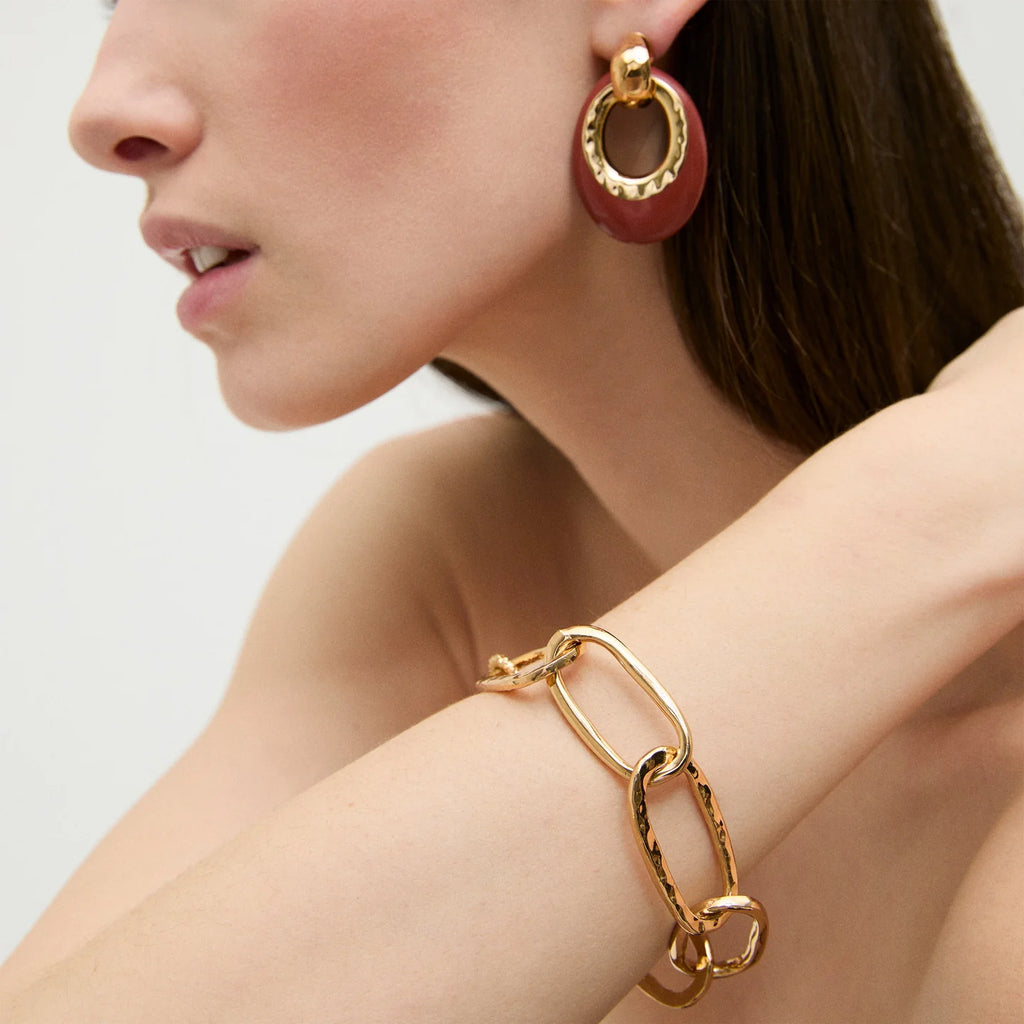 LARGE SIZE OVAL LINK BRACELET