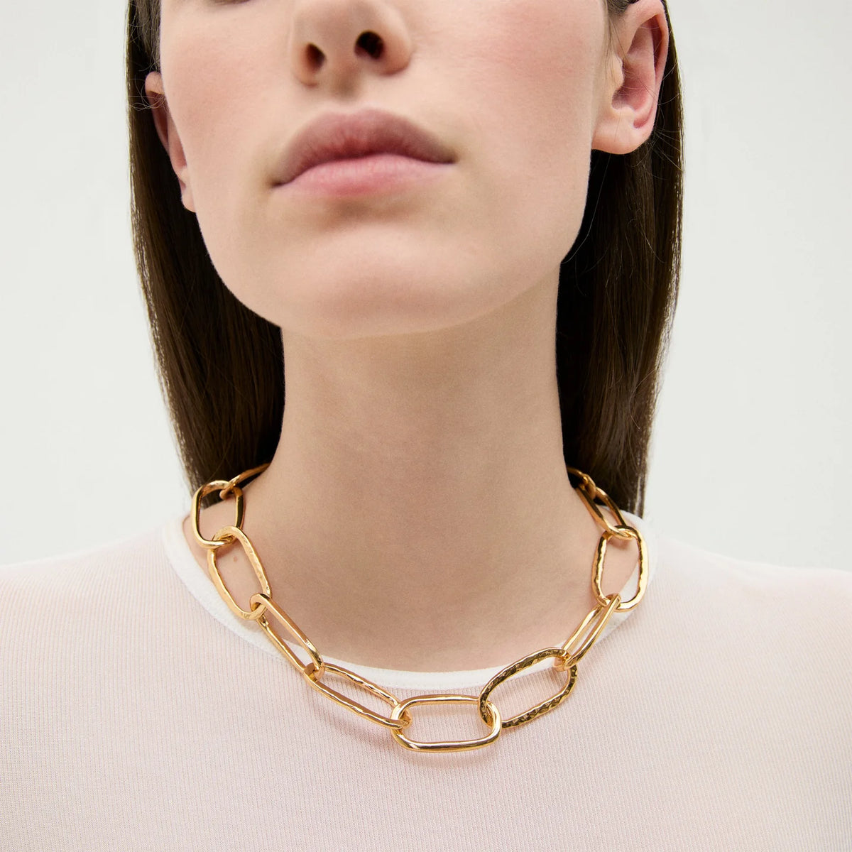 Large size Oval Link Necklace