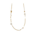 VICTORIAN LONG NECKLACE - WHITE MOTHER-OF-PEARL