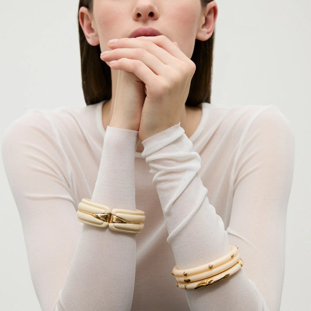 ECUME ACETATE BRACELET - IVORY