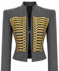 Gold-Braided Military Jacket