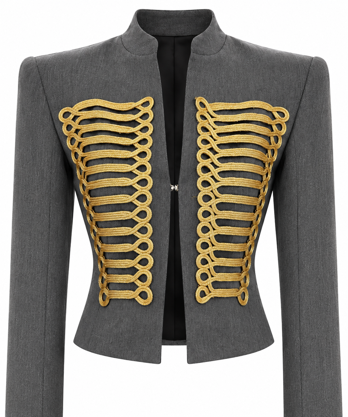 Gold-Braided Military Jacket