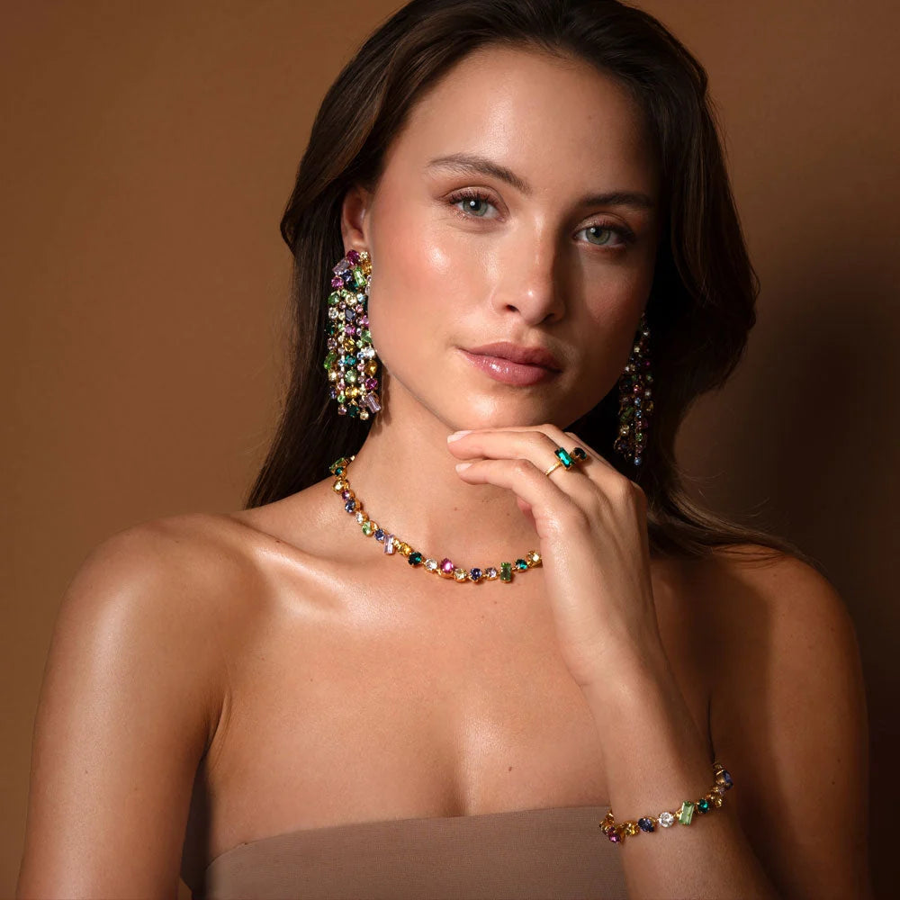 NOELLE STATEMENT BRACELET GOLD-FESTIVE COMBO