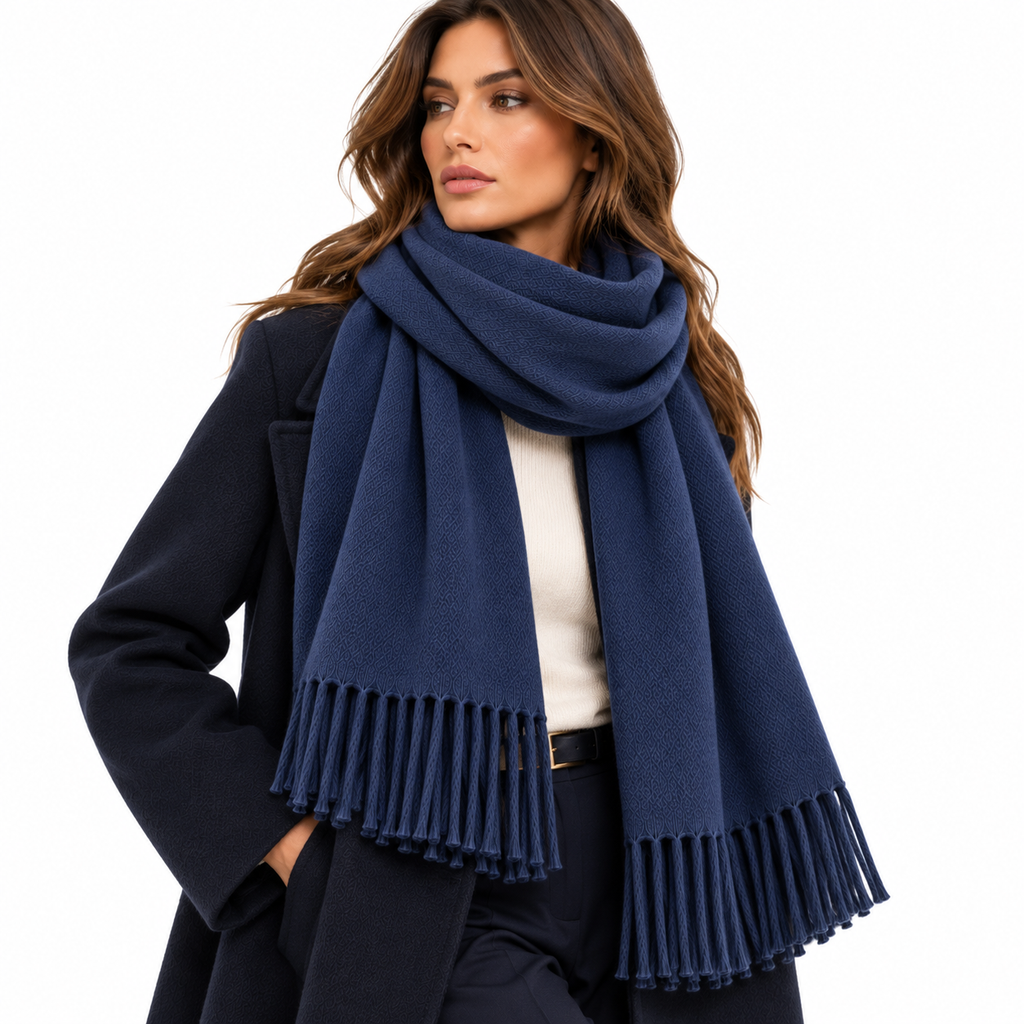 Soft Oversized Scarf Blue