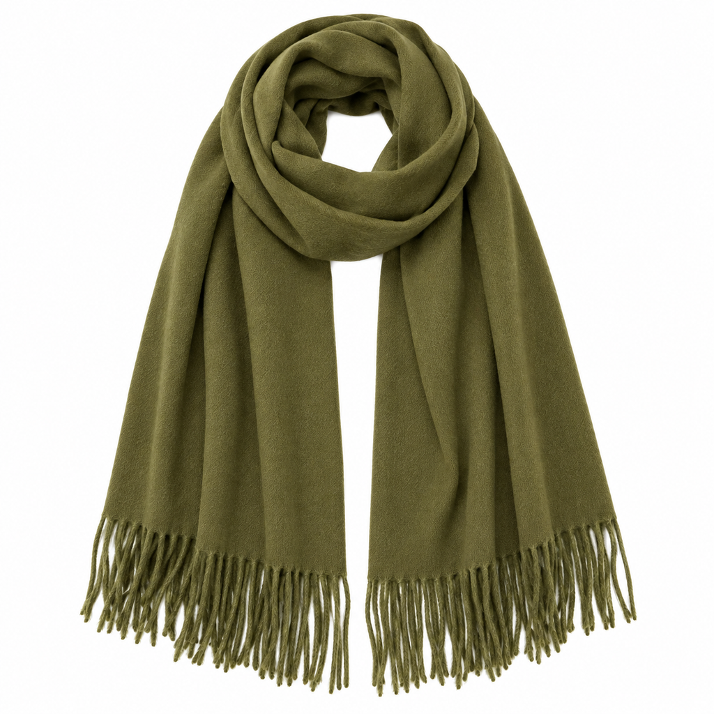 Soft Oversized Scarf Olive Green