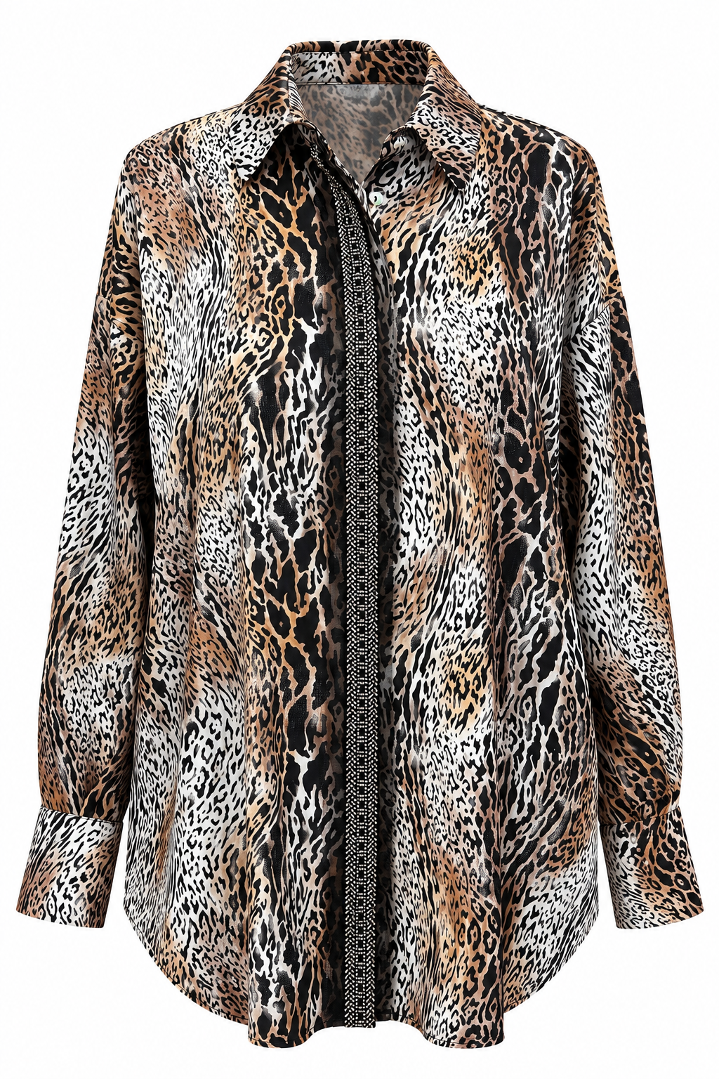 Animal Print Statement Shirt | Embellished Edition