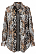 Animal Print Statement Shirt | Embellished Edition