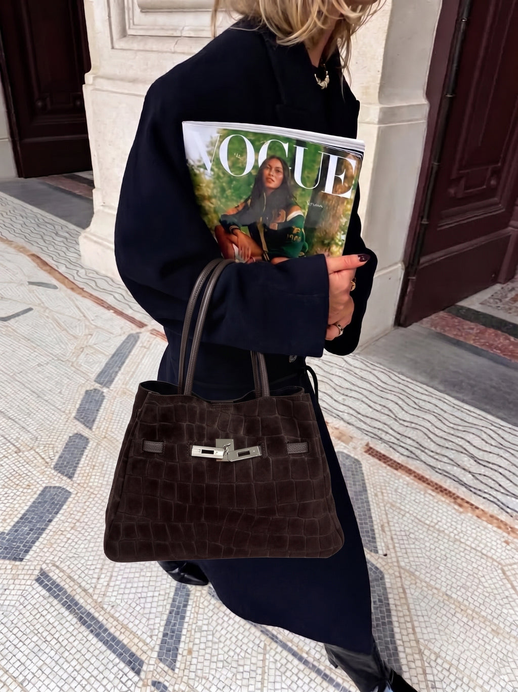 DARK BROWN HAND BAG