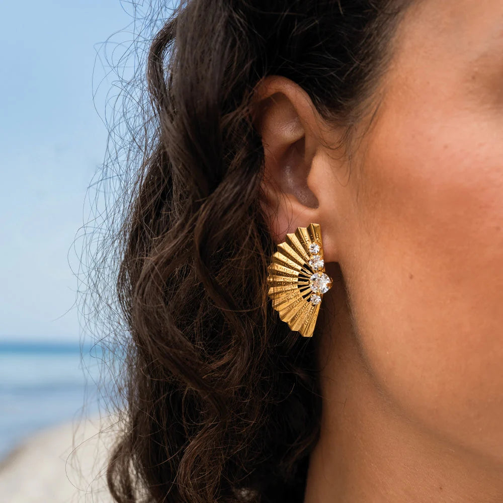 LUCINDA EAR GOLD-CRYSTAL
