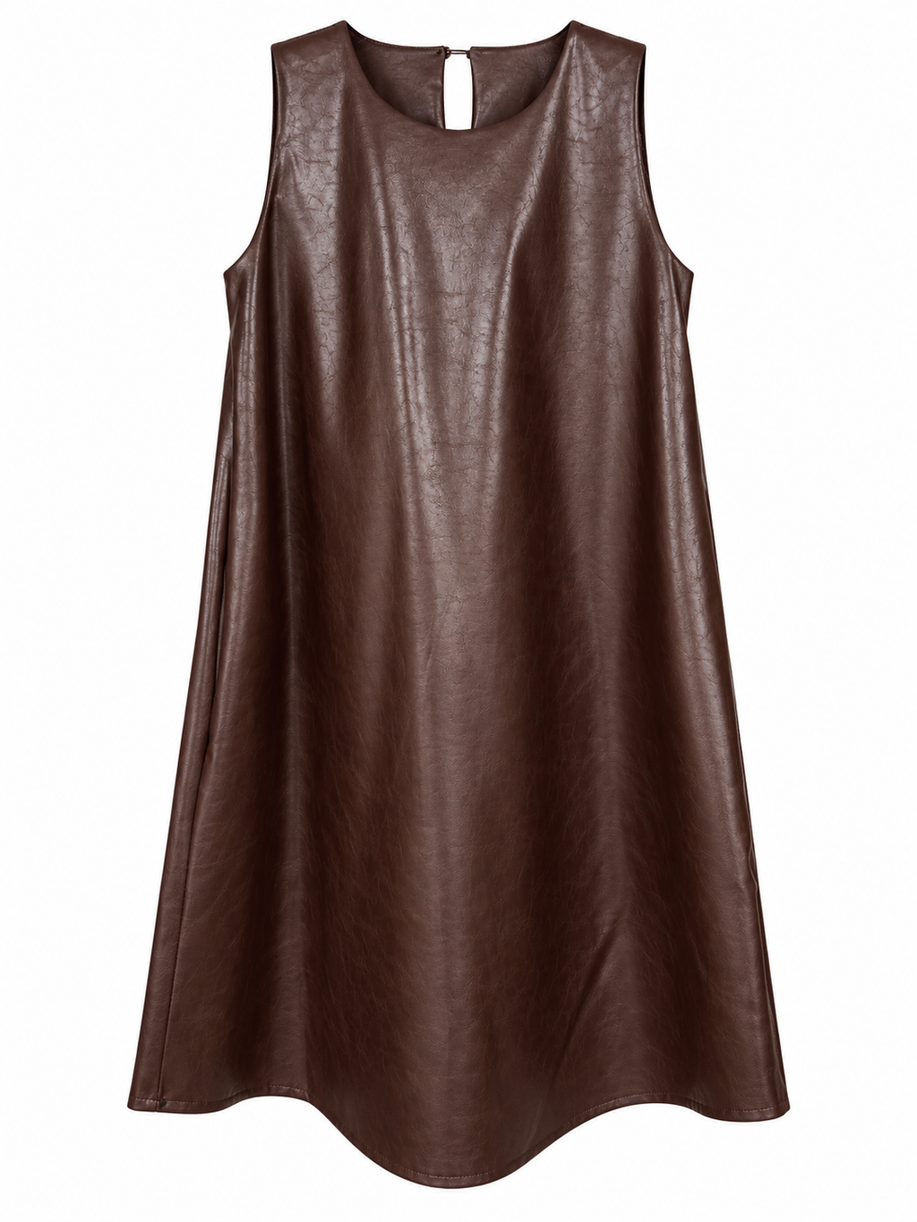 Faux Leather A-Line Mini Dress