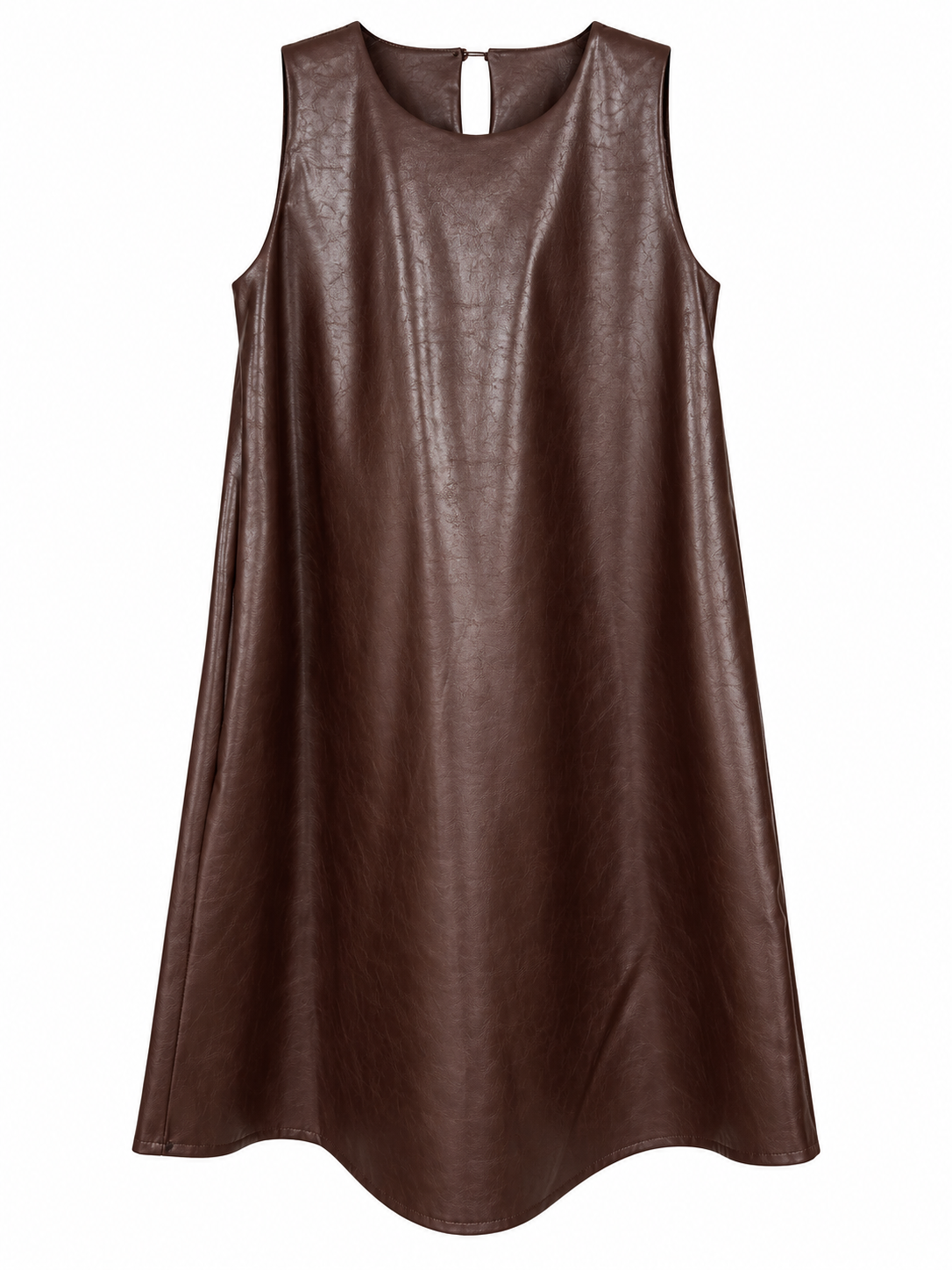 Faux Leather A-Line Mini Dress