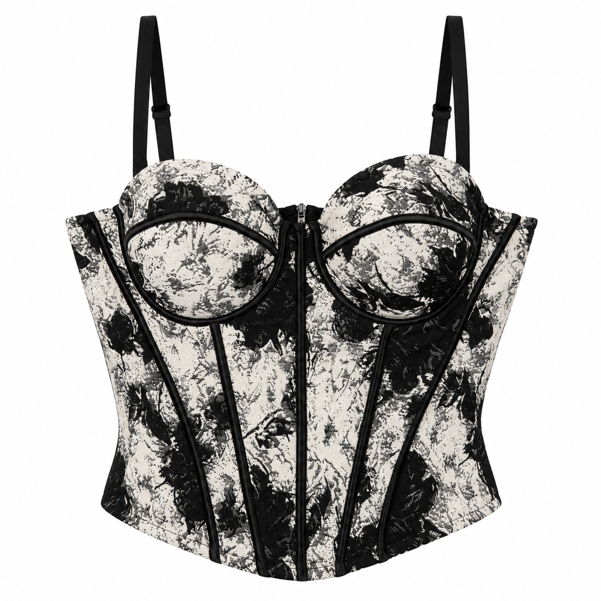 Monochrome Sculpted Corset