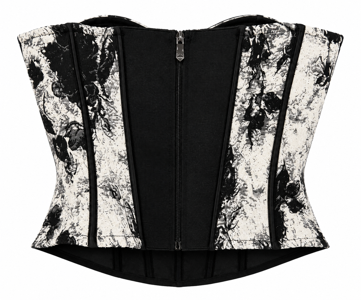 Monochrome Sculpted Corset