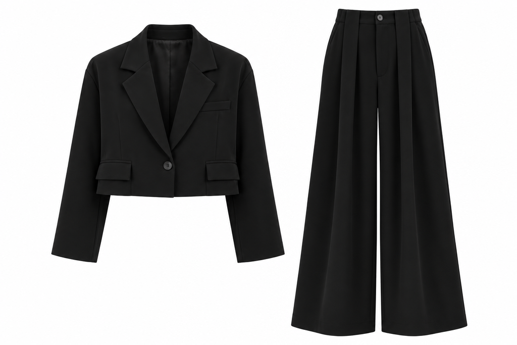 Black Tailored Co-Ord Set