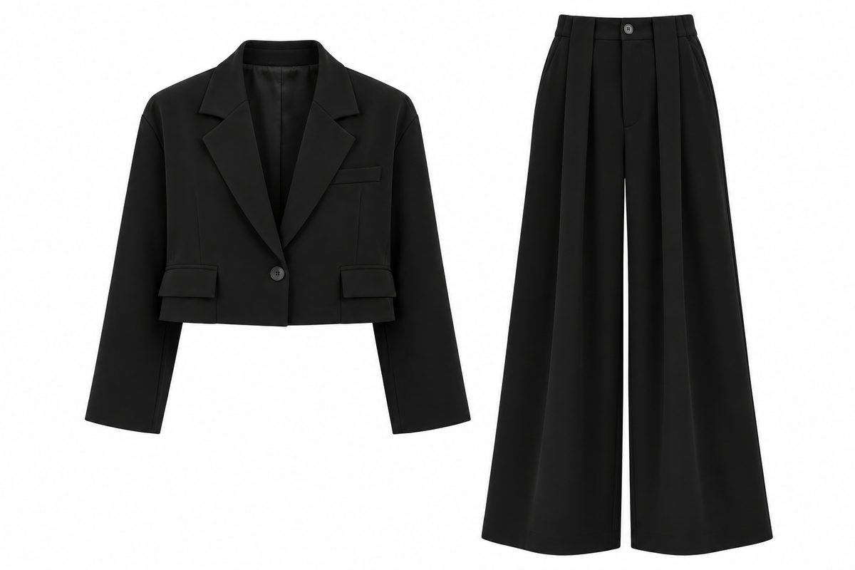 Black Tailored Co-Ord Set