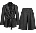 Black Textured Leather-Look Set