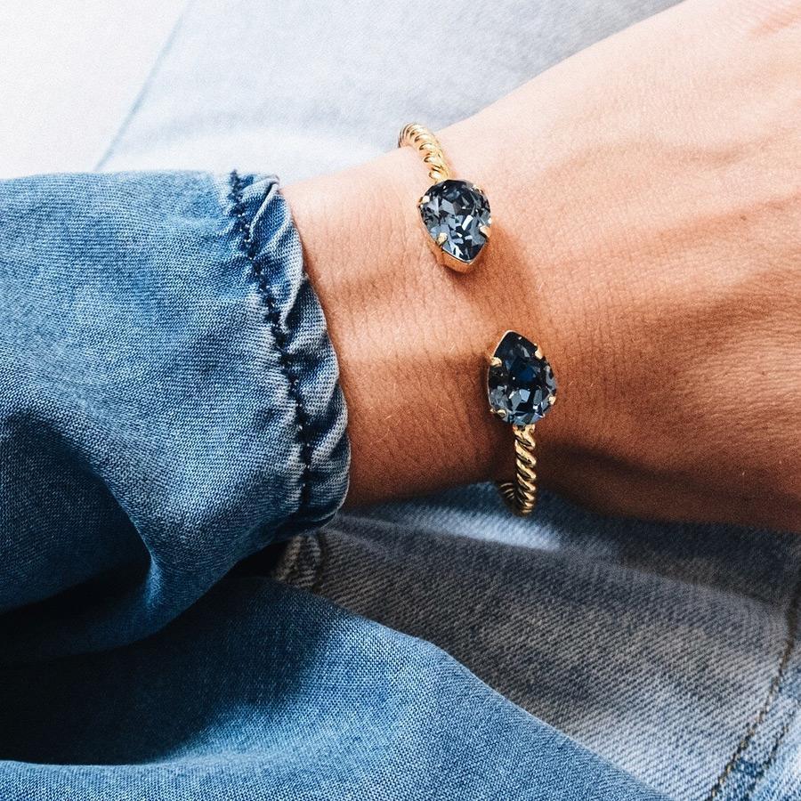 MINI DROP BRACELET GOLD-DENIM BLUE