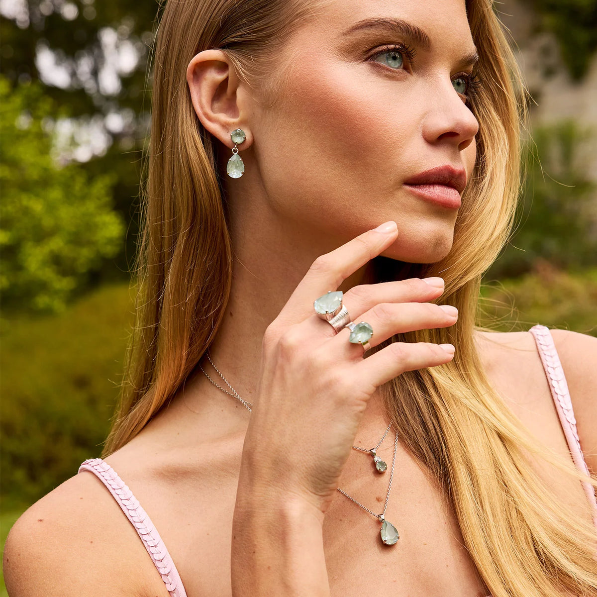 MINI DROP NECKLACE GOLD-AGAVE IGNITE