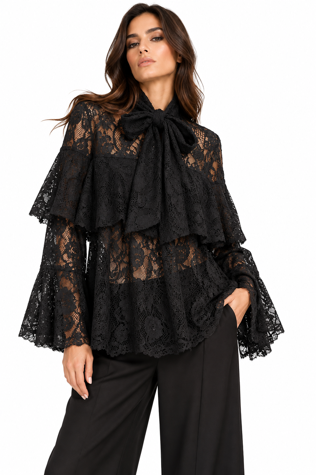 Black Lace Blouse
