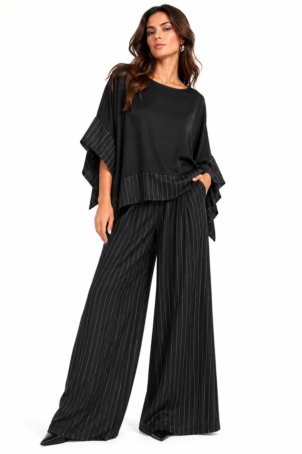 Black Pinstripe Ensemble