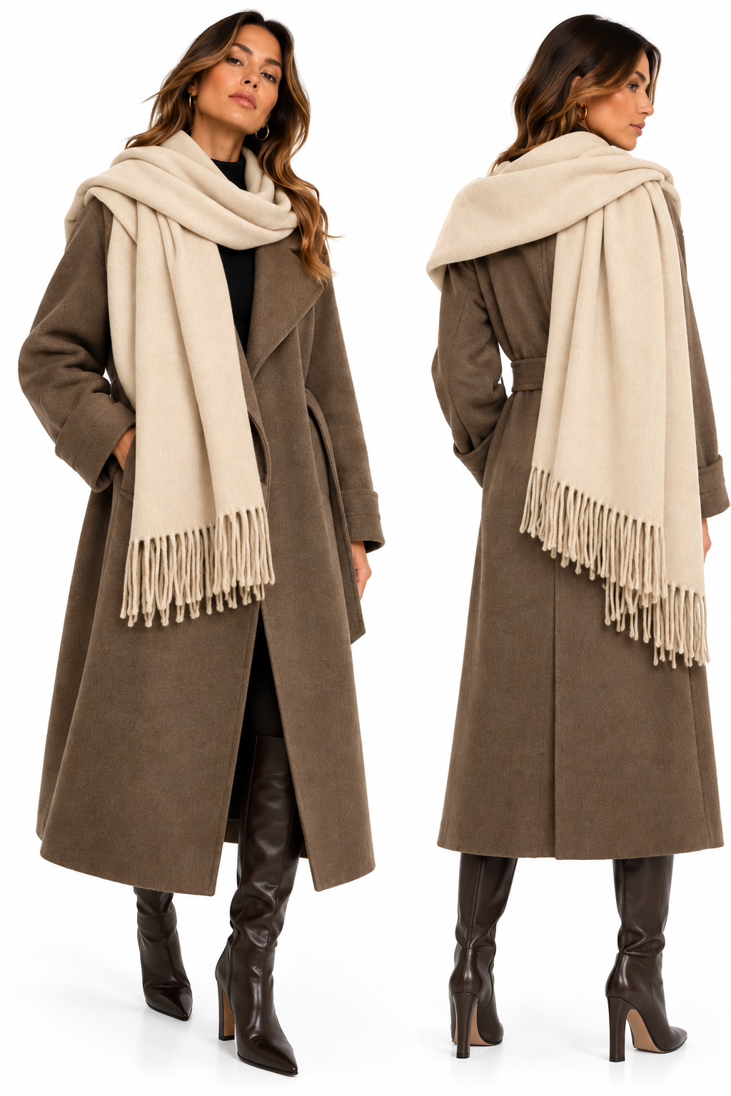 Soft Oversized Scarf Ivory