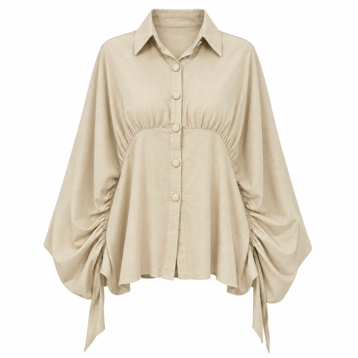 Sculpted Elegance – Beige Two-Piece Set