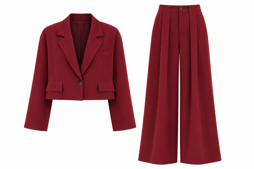 Burgundy Tailored Co-Ord Set