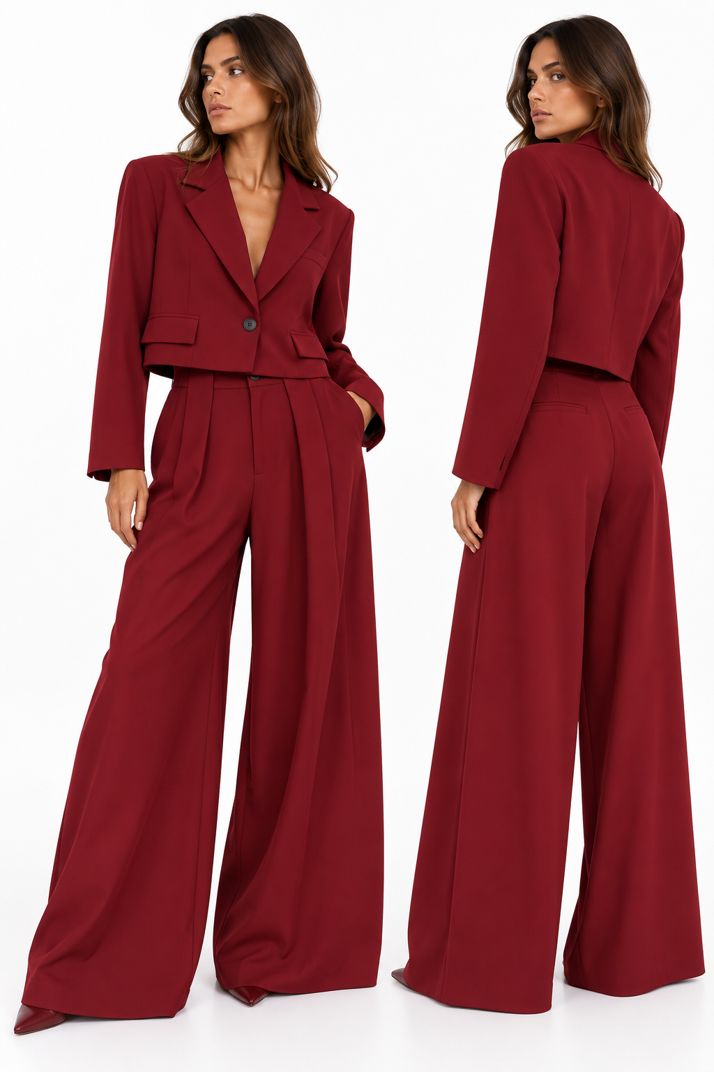 Burgundy Tailored Co-Ord Set