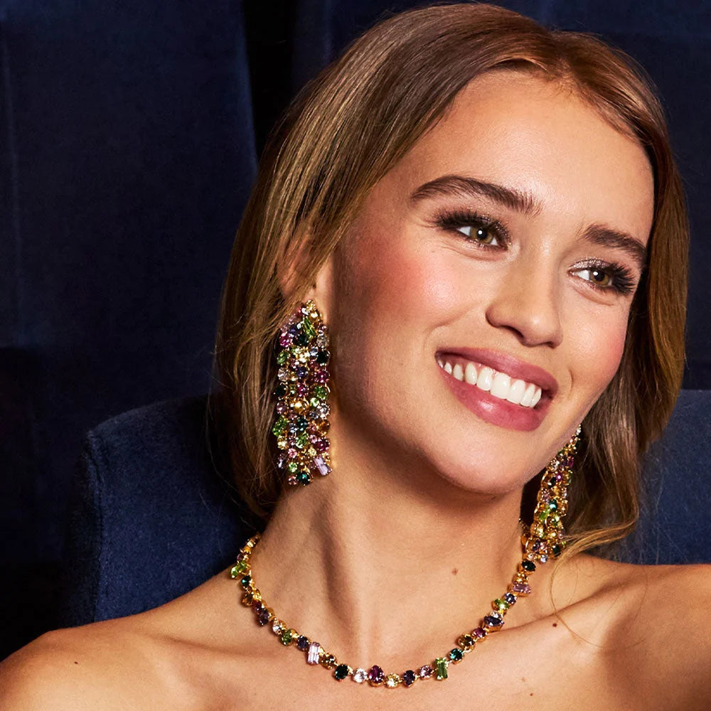 NOELLE STATEMENT EARRING GOLD-FESTIVE COMBO