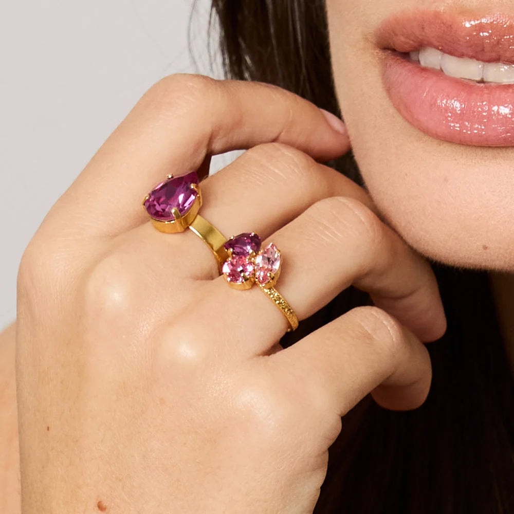 ANA RING GOLD-DARK ROSE COMBO