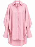 Sage Pink Pinstripe Oversized Shirt